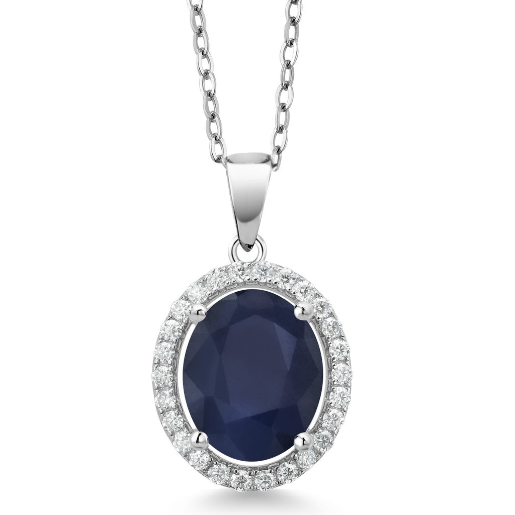 Sapphire - September_Pendant in 925 Sterling Silver