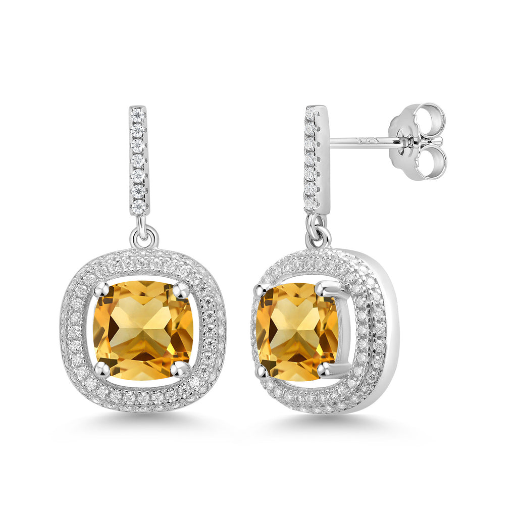 Citrine - November_Earrings in 925 Sterling Silver