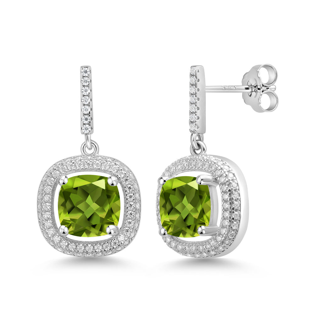 Peridot - August_Earrings in 925 Sterling Silver