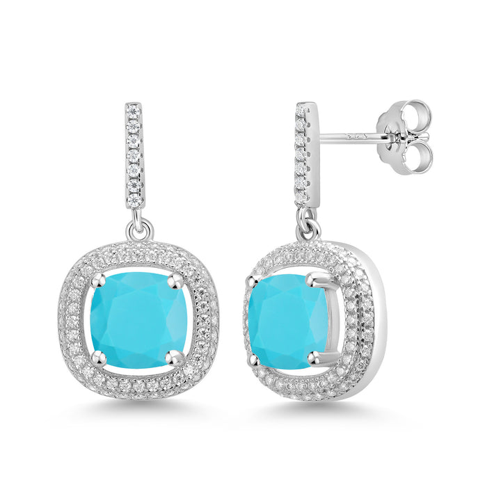 Turquoise_Earrings in 925 Sterling Silver