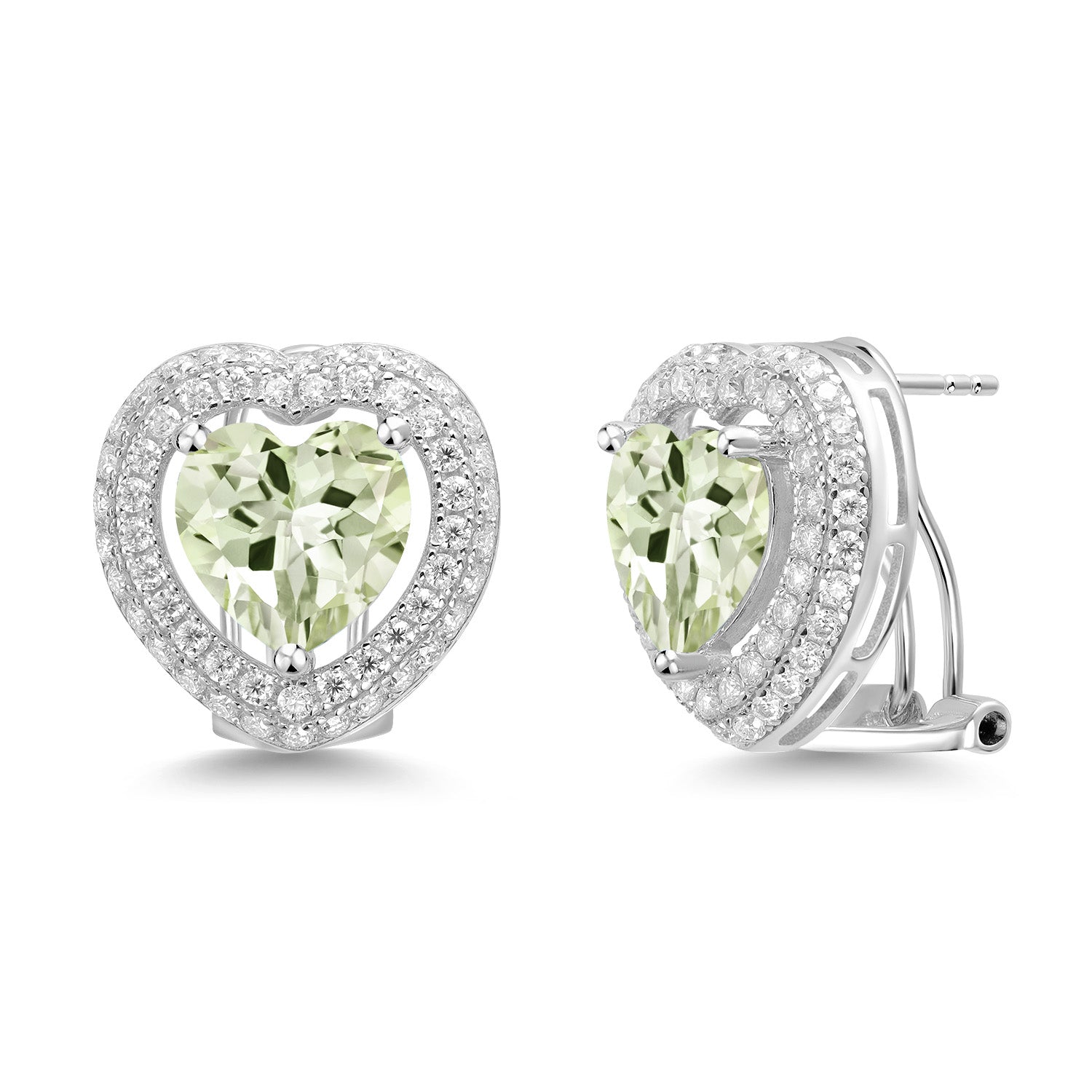 Prasiolite_Earrings in 925 Sterling Silver