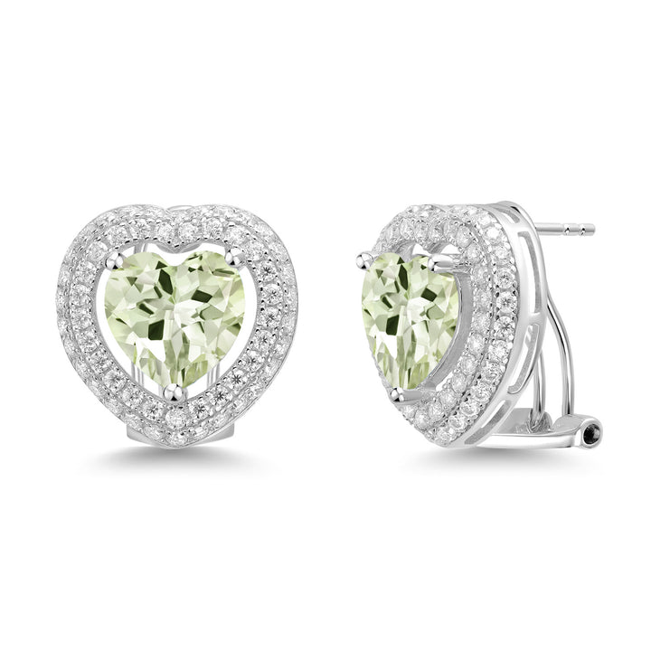 Prasiolite_Earrings in 925 Sterling Silver