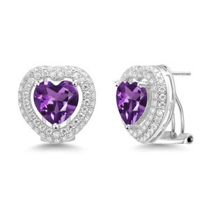 Amethyst - February_Earrings in 925 Sterling Silver