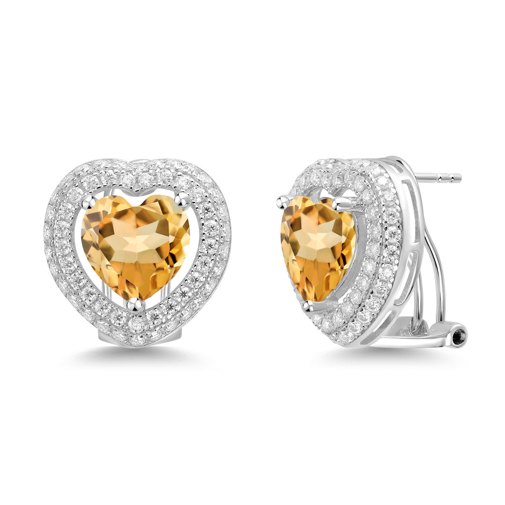 Citrine - November_Earrings in 925 Sterling Silver