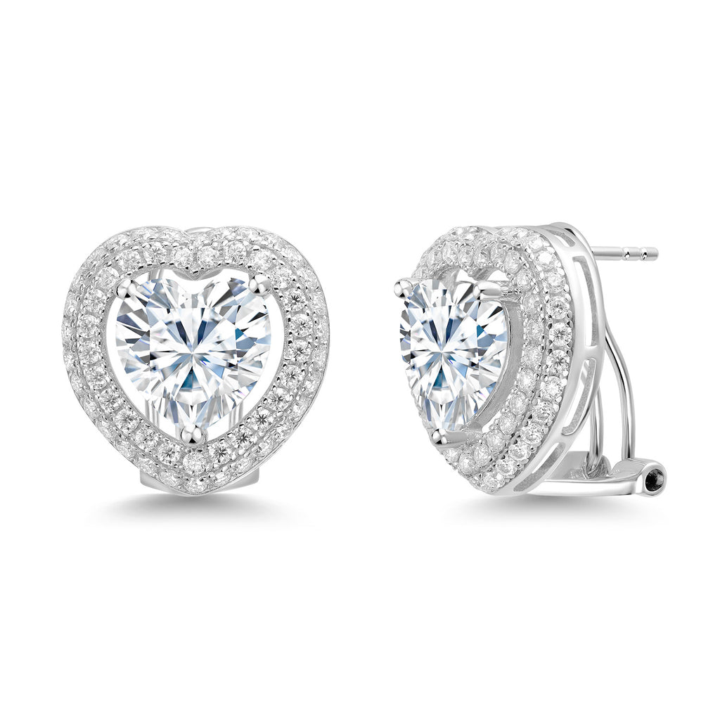Moissanite - April_Earrings in 925 Sterling Silver