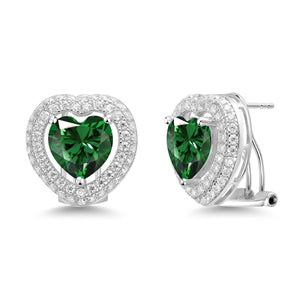 Nano Emerald - May_Earrings in 925 Sterling Silver