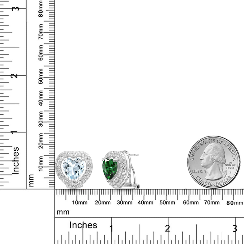 Nano Emerald - May_Earrings in 925 Sterling Silver