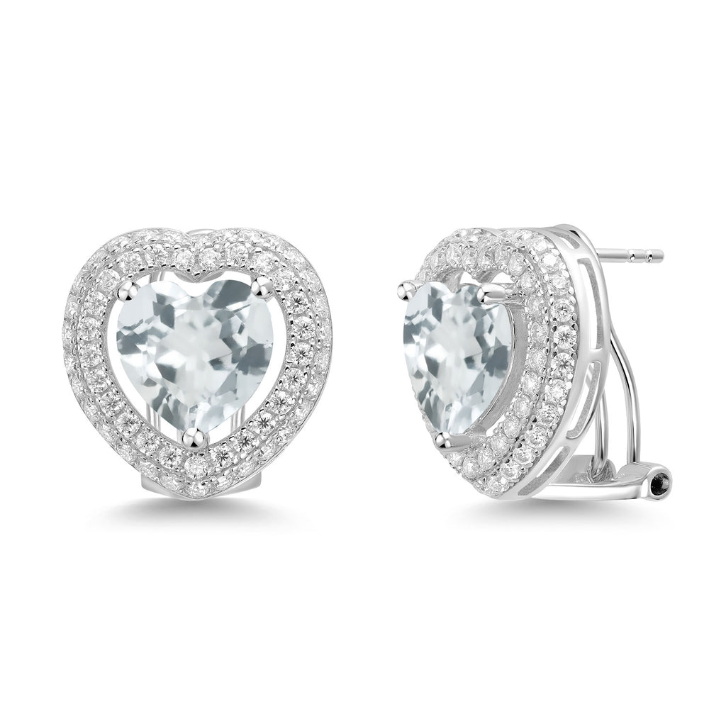 Sky Blue Topaz - November_Earrings in 925 Sterling Silver