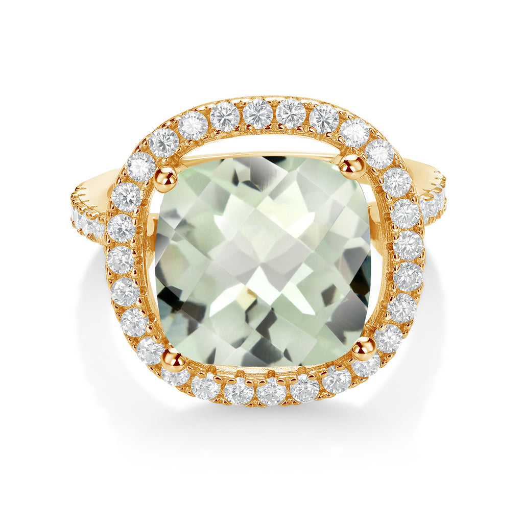 Prasiolite_6_Ring in 925 Yellow Gold Plated Silver