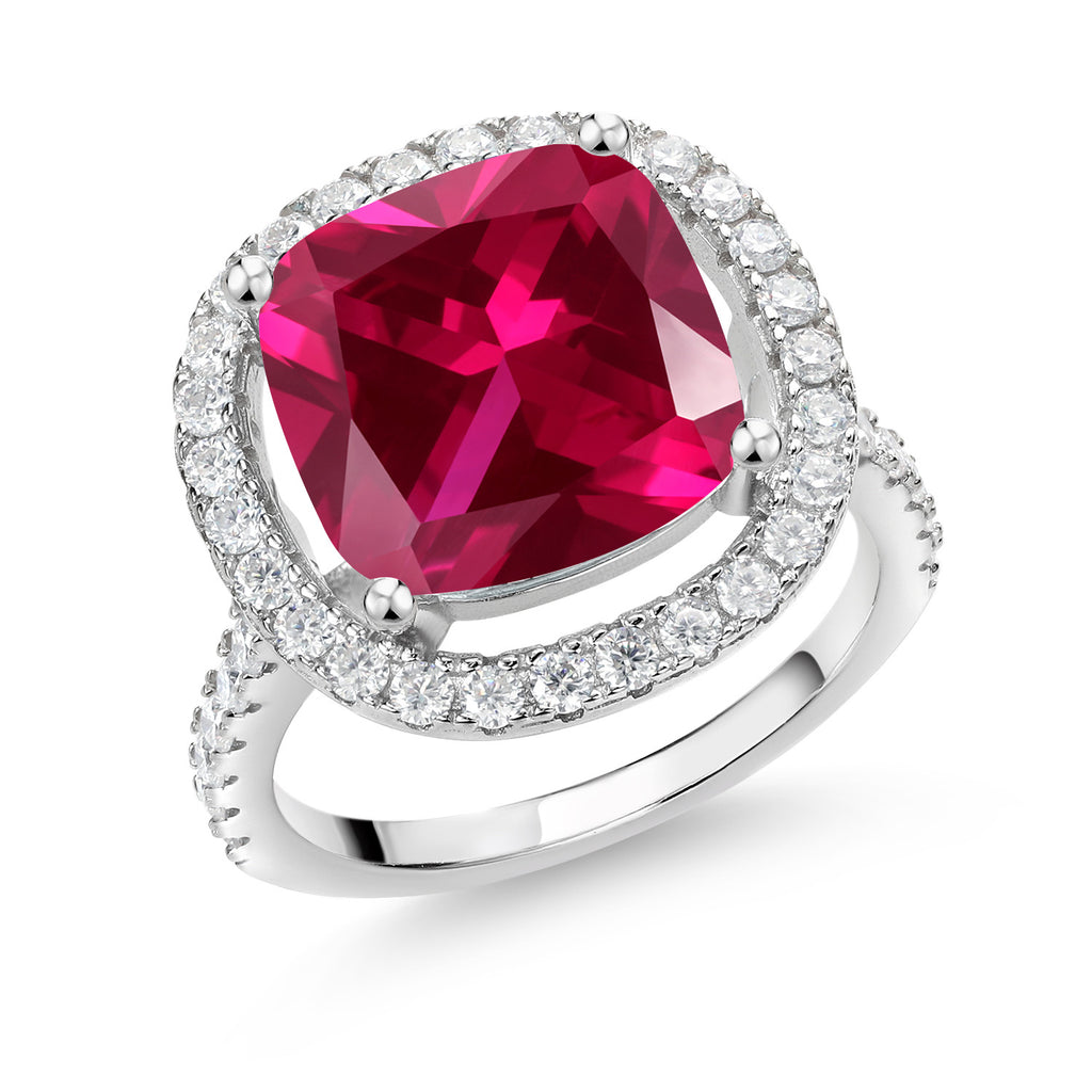 Created Ruby - July_9_Ring in 925 Sterling Silver