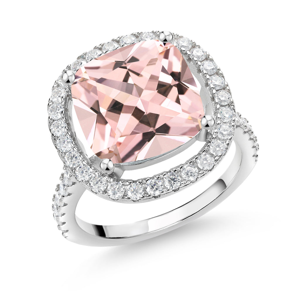 Nano Morganite - October_7_Ring in 925 Sterling Silver
