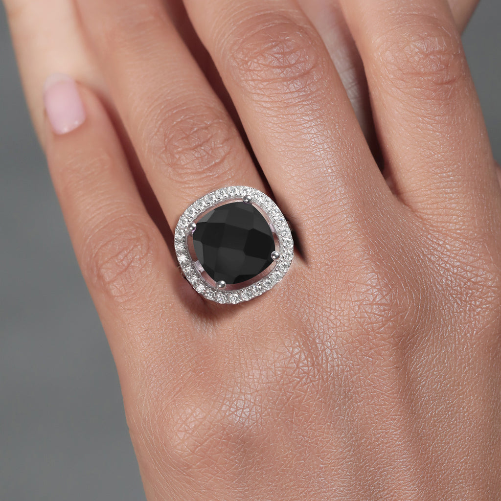 Onyx - December_Ring in 925 Sterling Silver