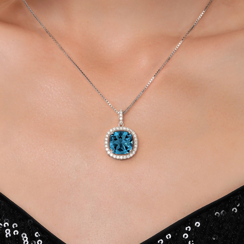 Topaz - November_Pendant in 925 Sterling Silver