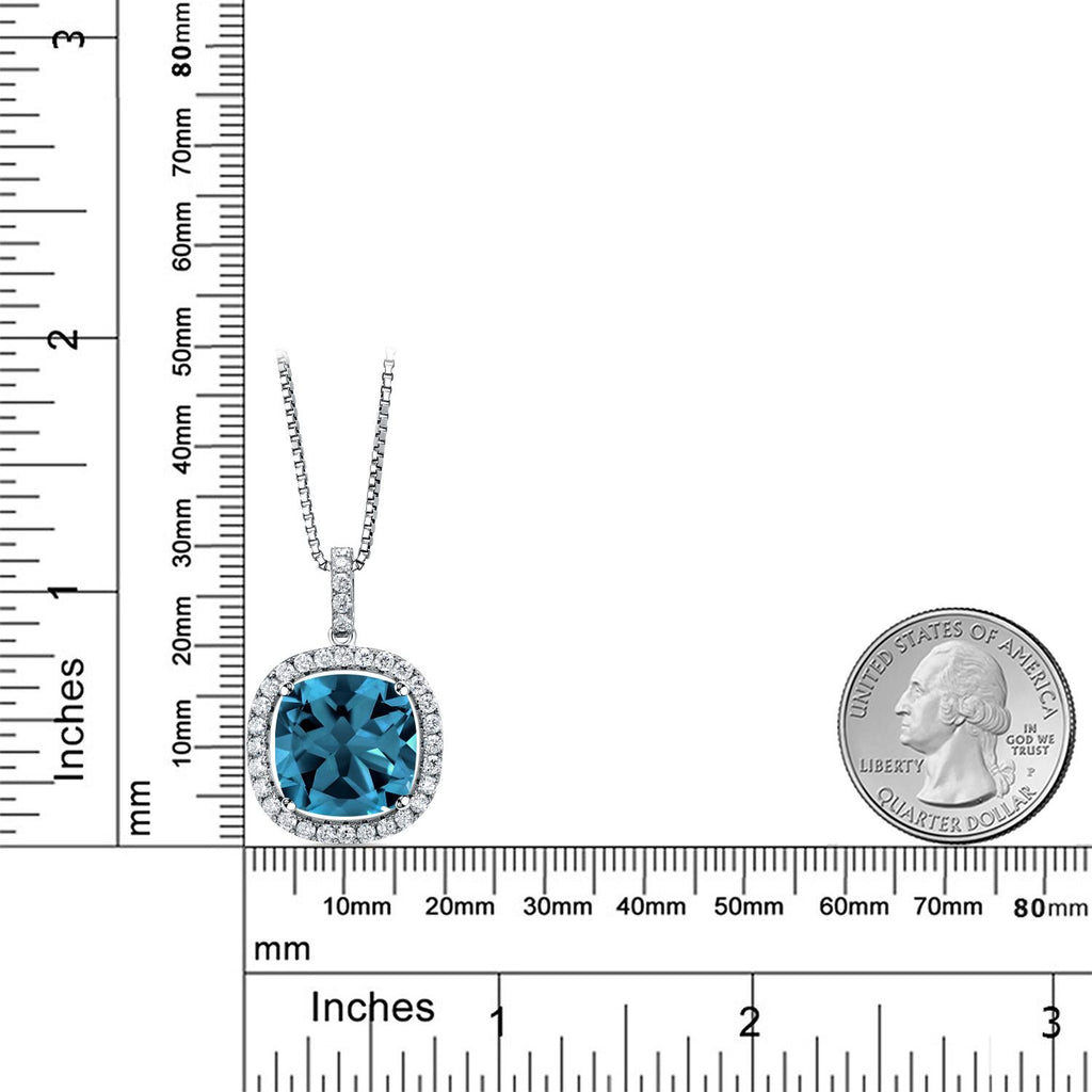 Topaz - November_Pendant in 925 Sterling Silver