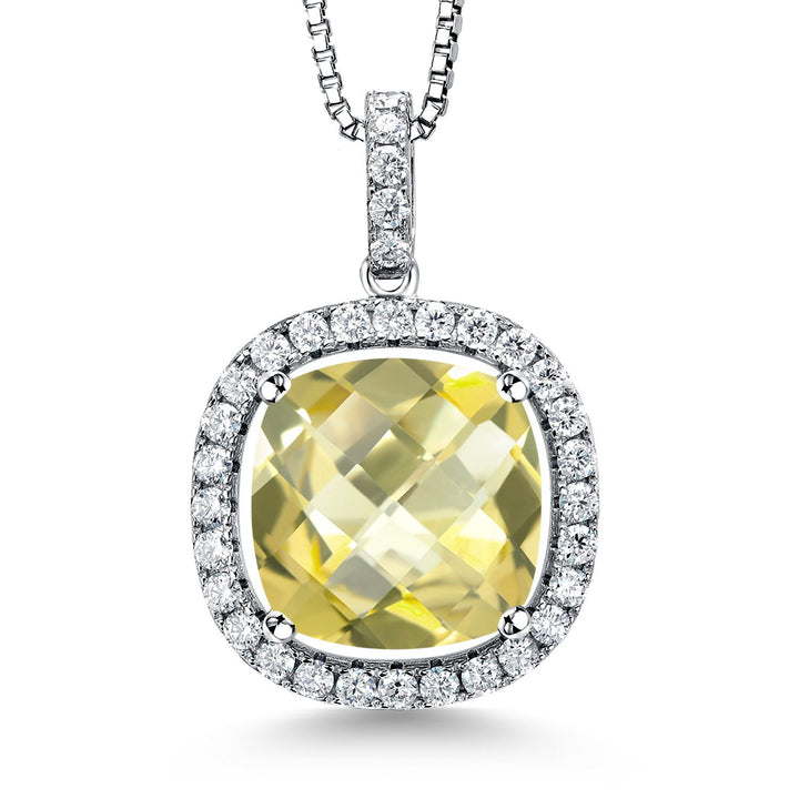 Lemon Quartz_Pendant in 925 Sterling Silver
