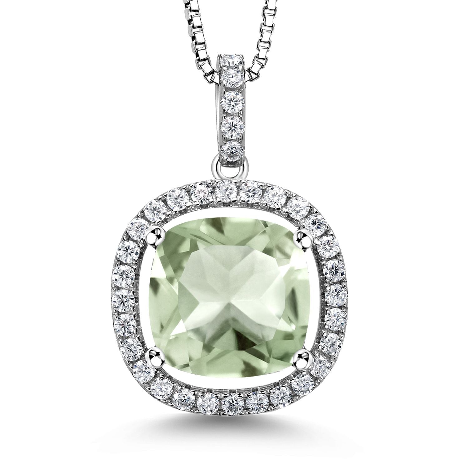 Prasiolite_Pendant in 925 Sterling Silver