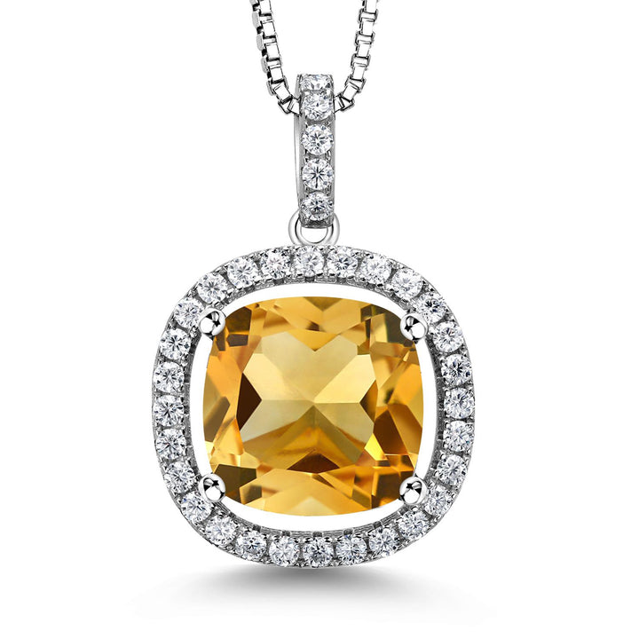 Citrine - November_Pendant in 925 Sterling Silver