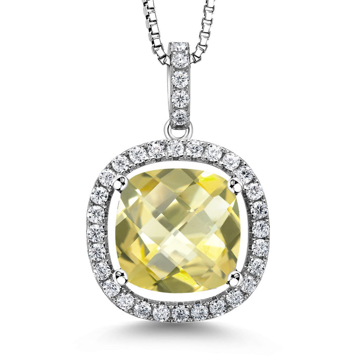 Lemon Quartz_Pendant in 925 Sterling Silver