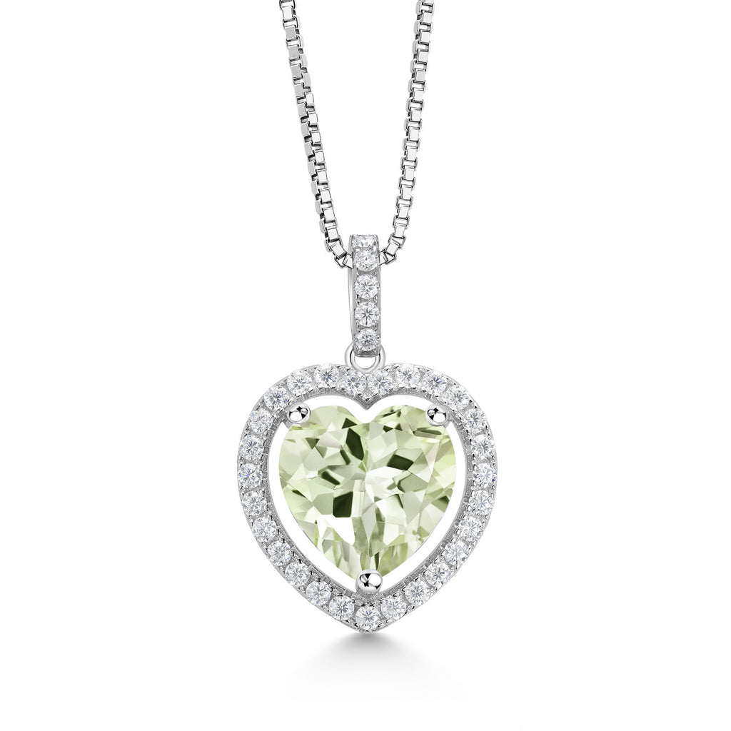 Prasiolite_Pendant in 925 Sterling Silver