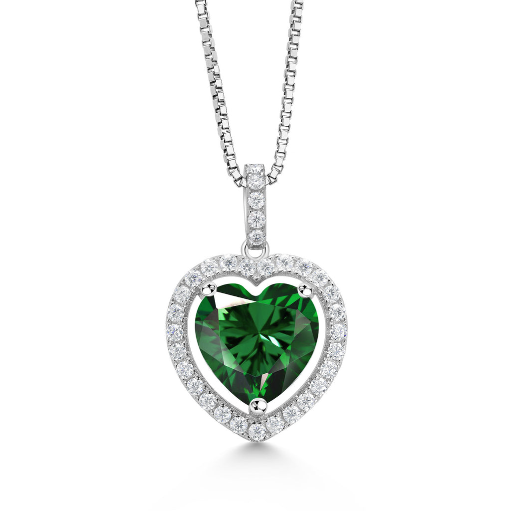 Nano Emerald - May_Pendant in 925 Sterling Silver