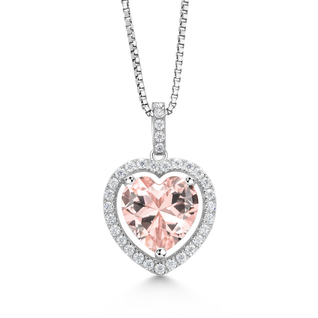 Nano Morganite - October_Pendant in 925 Sterling Silver