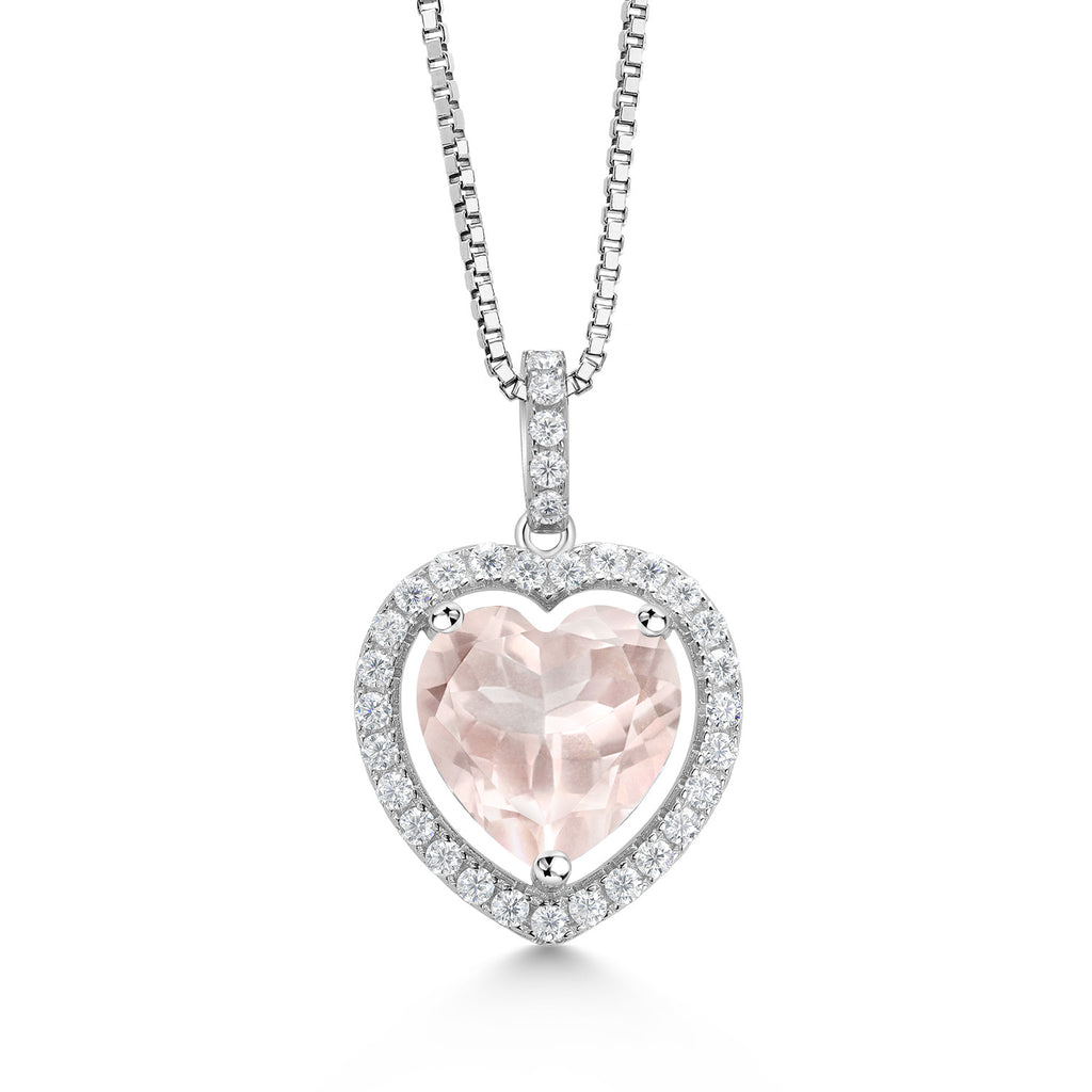 Rose Quartz_Pendant in 925 Sterling Silver