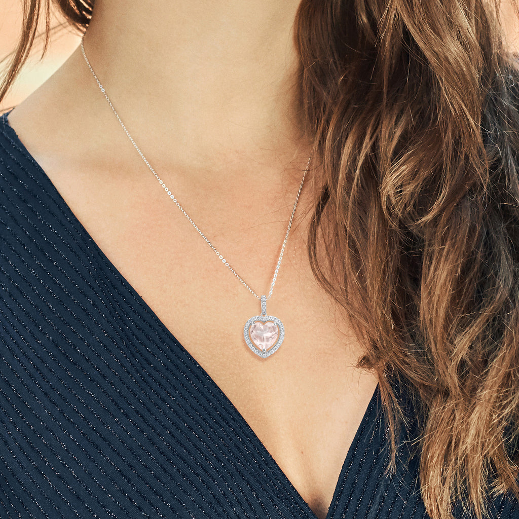 Rose Quartz_Pendant in 925 Sterling Silver