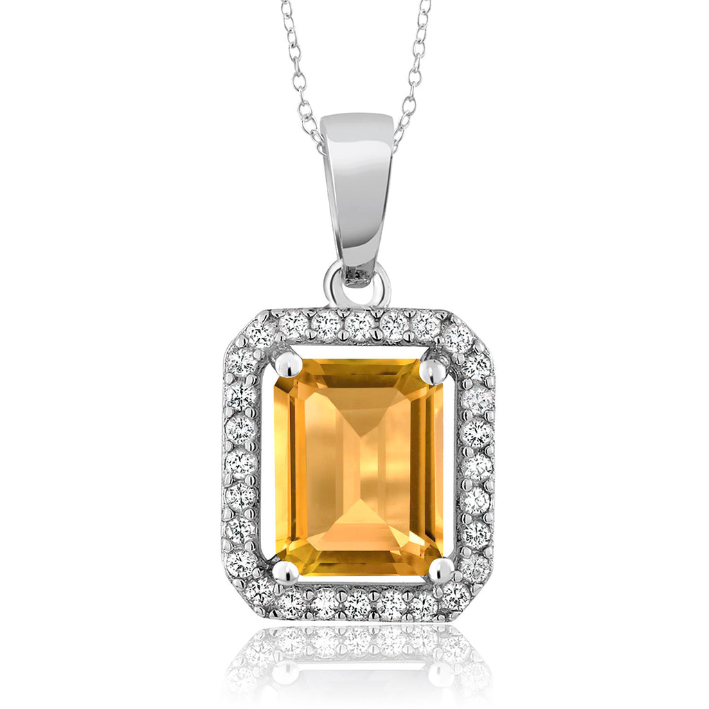 Citrine - November_Pendant in 925 Sterling Silver