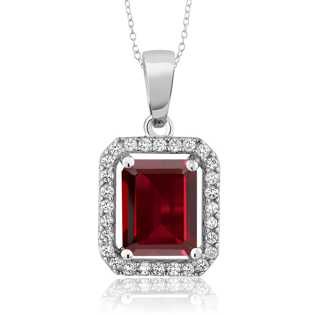 Garnet - January_Pendant in 925 Sterling Silver