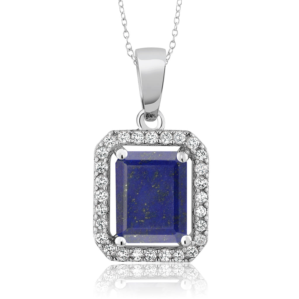Lapis_Pendant in 925 Sterling Silver