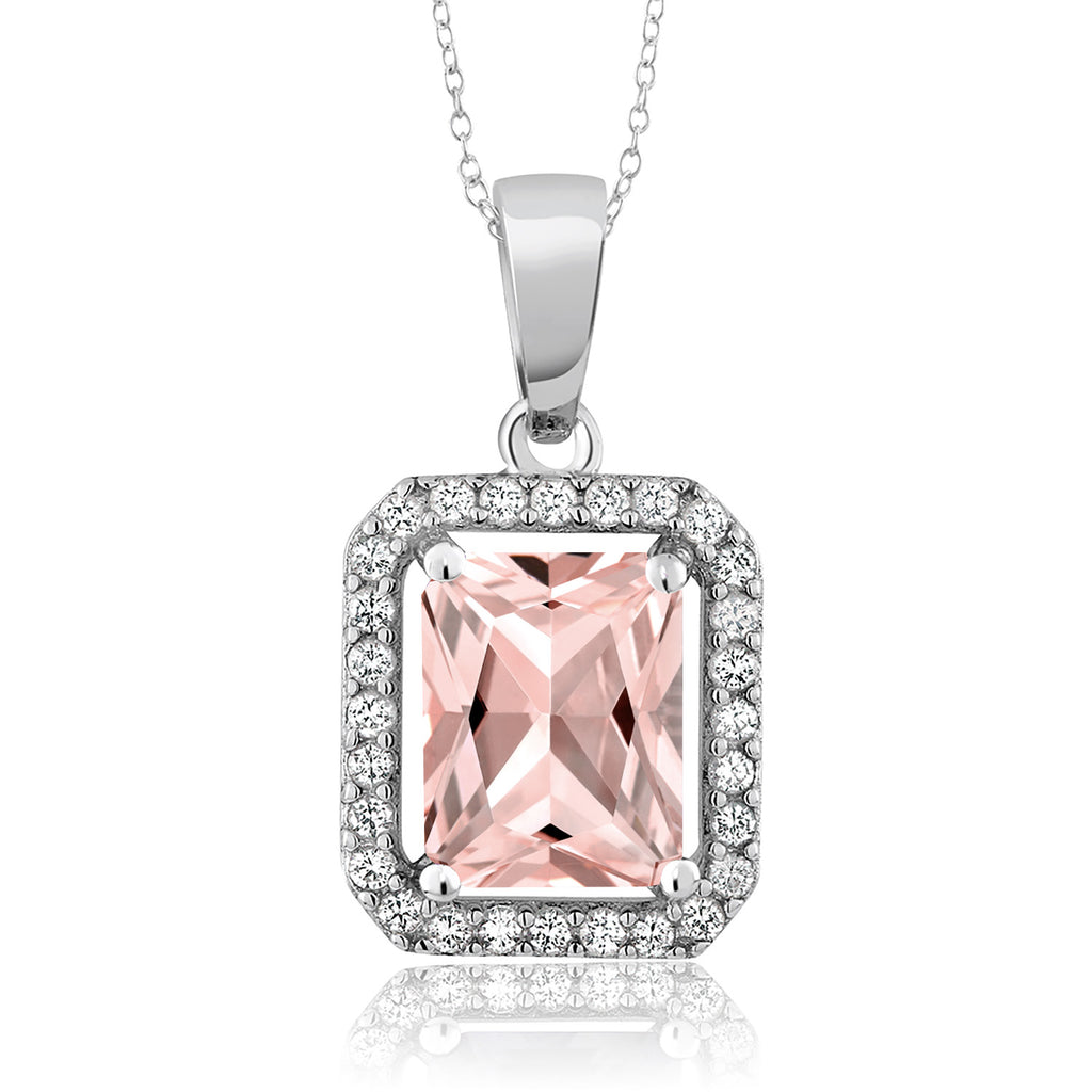 Nano Morganite - October_Pendant in 925 Sterling Silver