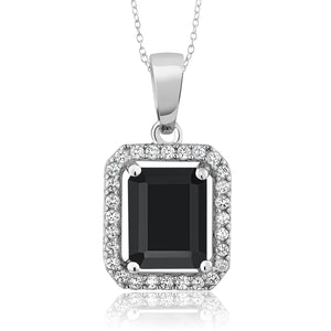 Onyx - December_Pendant in 925 Sterling Silver