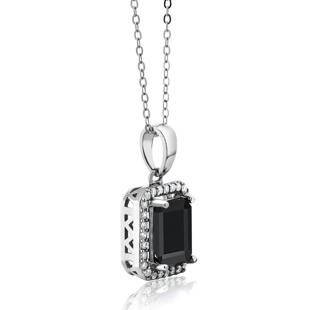 Onyx - December_Pendant in 925 Sterling Silver