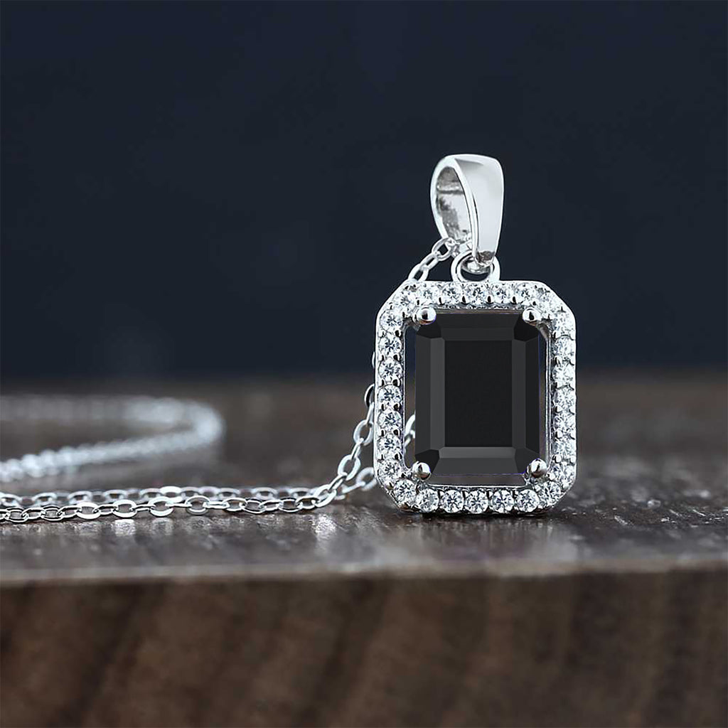 Onyx - December_Pendant in 925 Sterling Silver