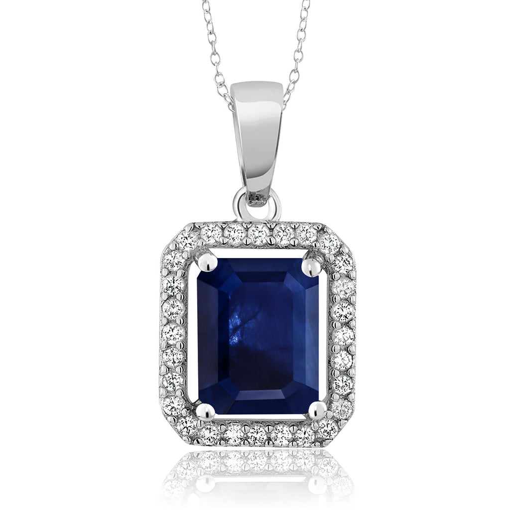Sapphire - September_Pendant in 925 Sterling Silver
