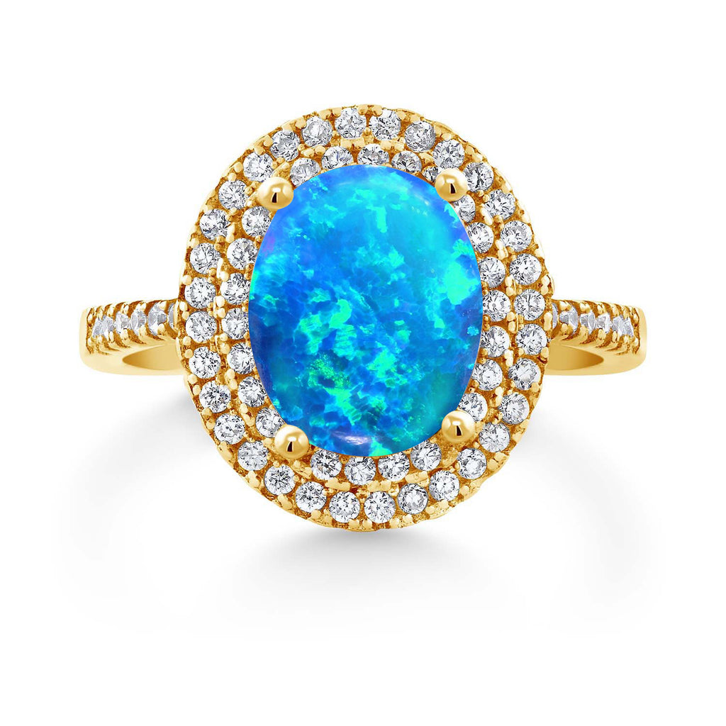 Ring in 925 Yellow Gold Plated Silver