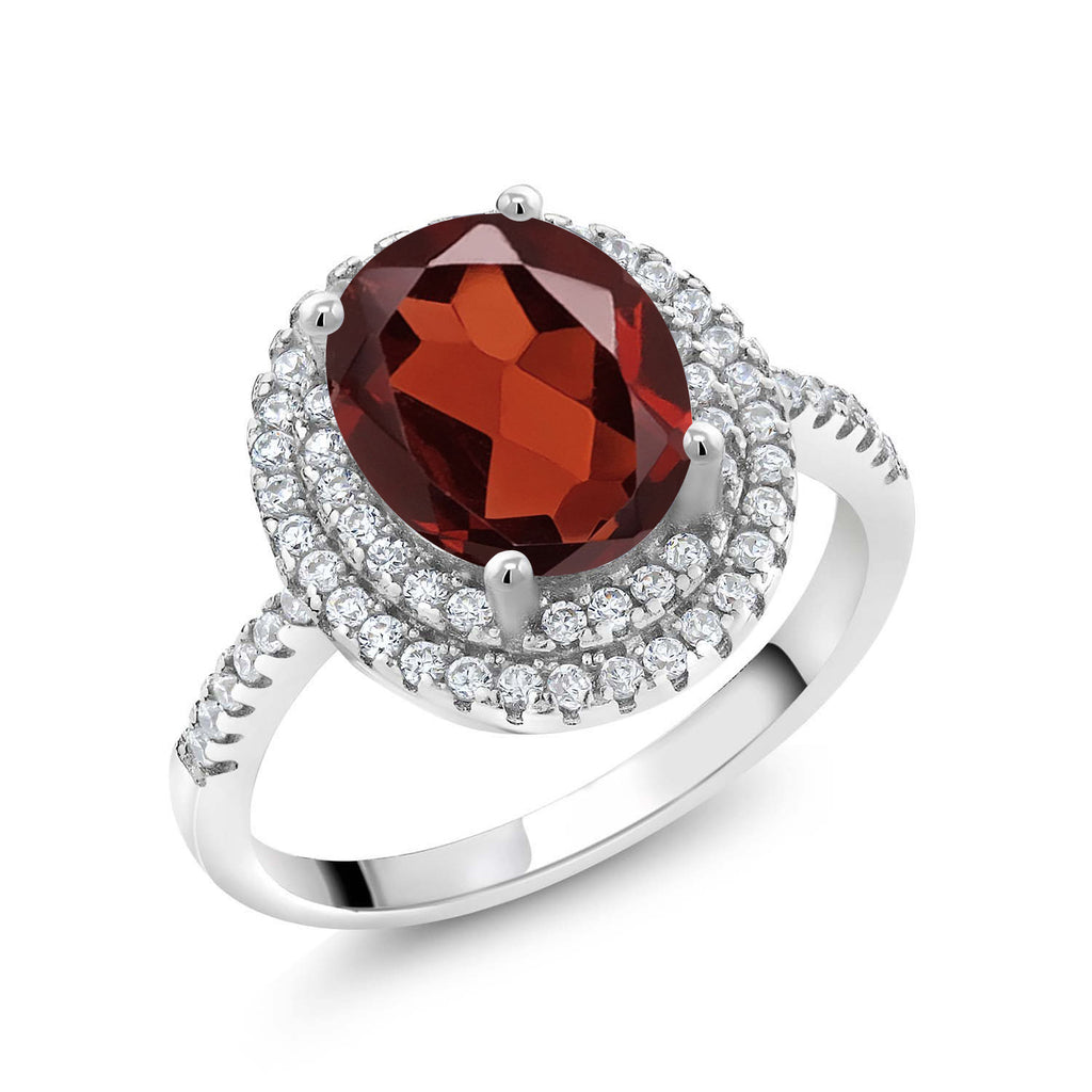 Garnet - January_6_Ring in 925 Sterling Silver