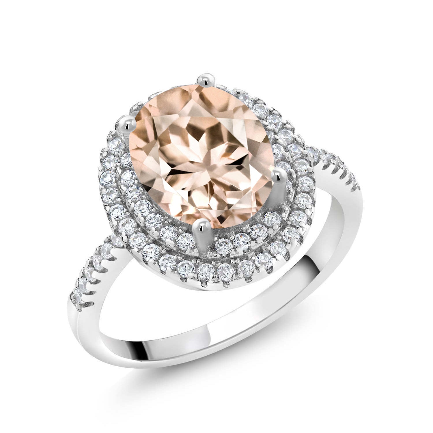 Morganite - October_5_Ring in 925 Sterling Silver