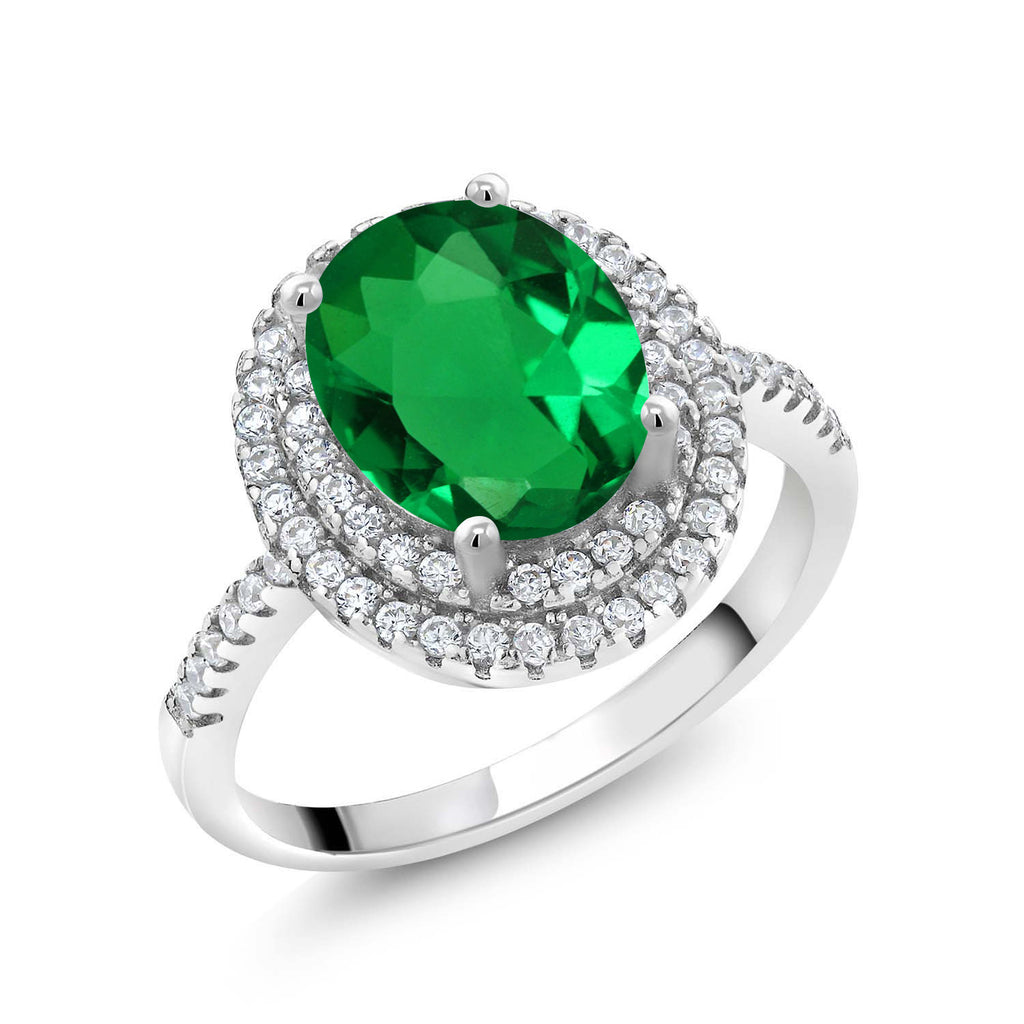 Nano Emerald - May_6_Ring in 925 Sterling Silver