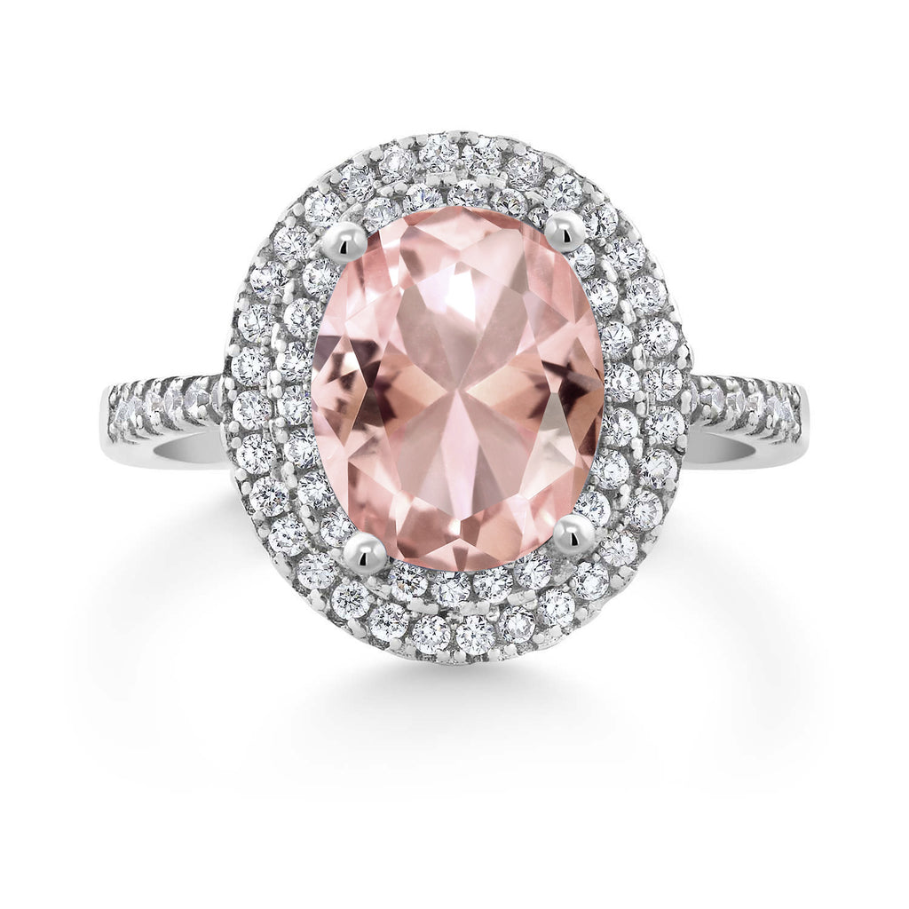 Nano Morganite - October_7_Ring in 925 Sterling Silver