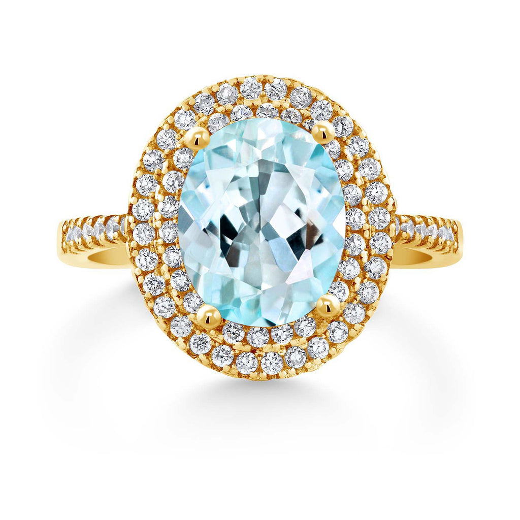 Ring in 925 Yellow Gold Plated Silver