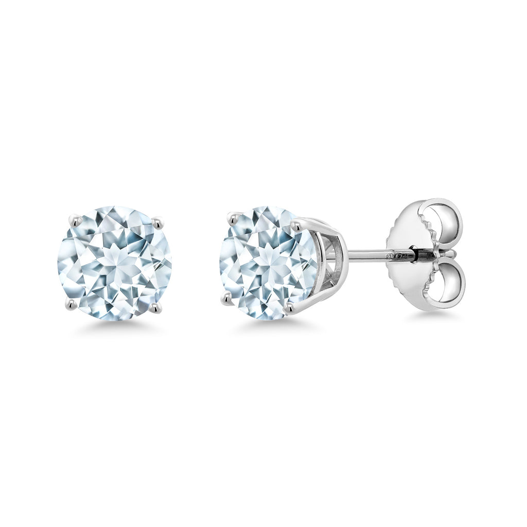 Aquamarine - March_Earrings in 925 Sterling Silver