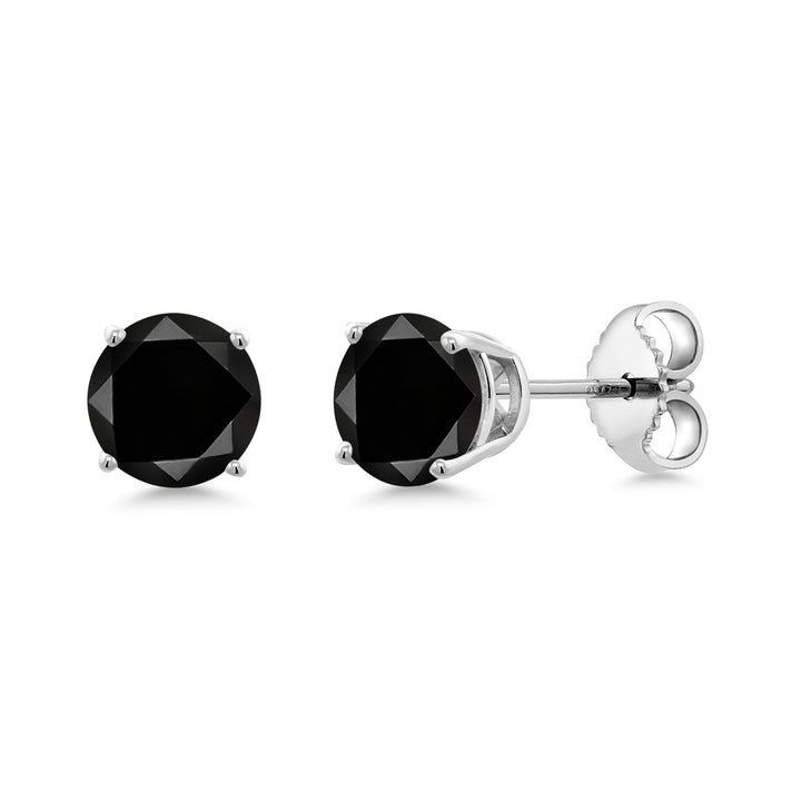 Gem Stone King 925 Sterling Silver Purple Amethyst Stud Earrings For Women Men (0.95 Cttw, Gemstone Birthstone, Round 5MM)