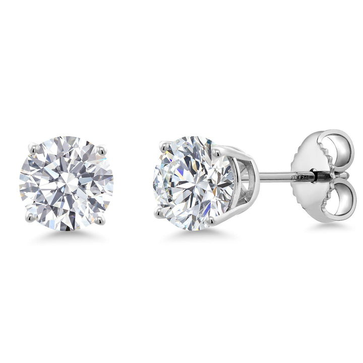 1.00 Carat_Sterling Silver_Earrings in 925 Sterling Silver