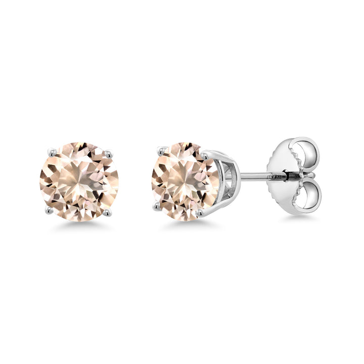 Morganite - October_Earrings in 925 Sterling Silver