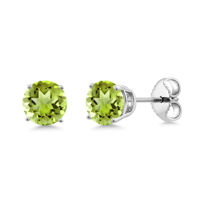 Gem Stone King 925 Sterling Silver Purple Amethyst Stud Earrings For Women Men (0.95 Cttw, Gemstone Birthstone, Round 5MM)
