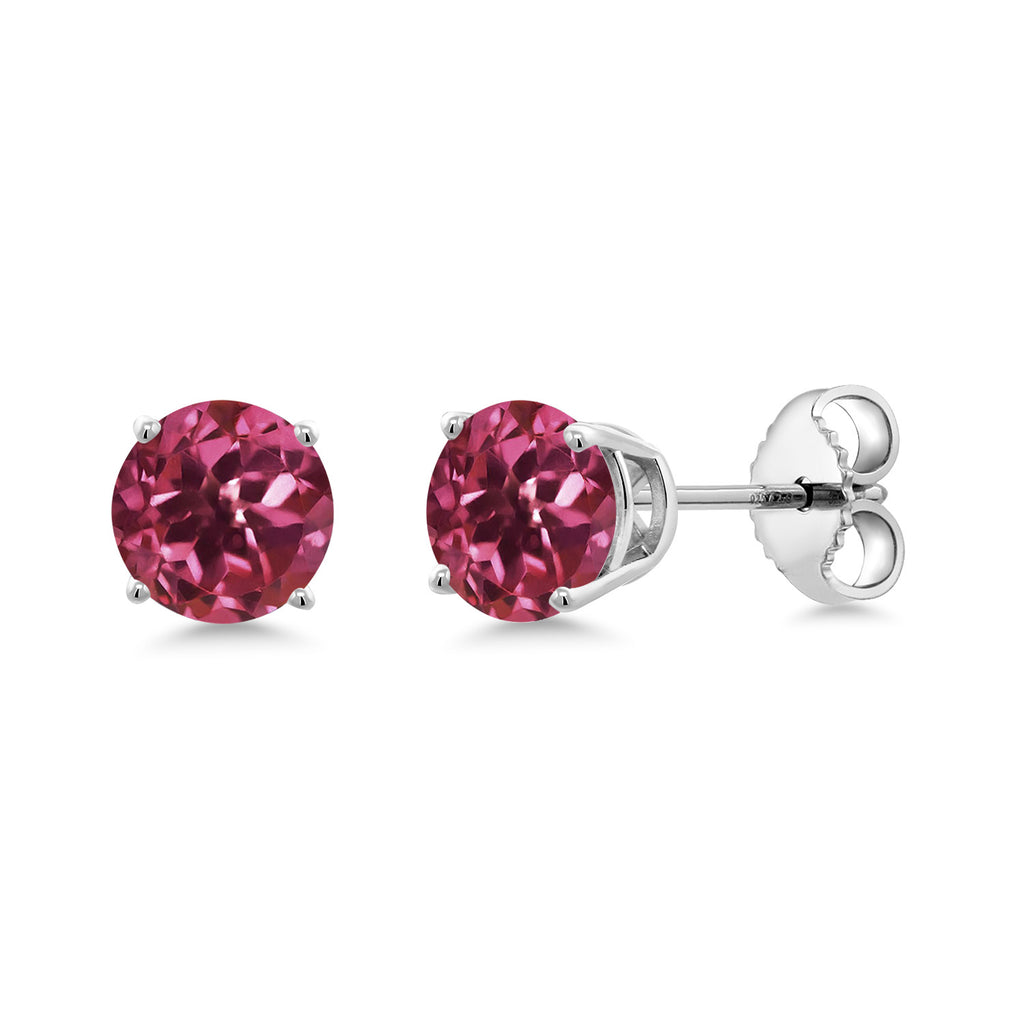 Pink Tourmaline - October_Earrings in 925 Sterling Silver