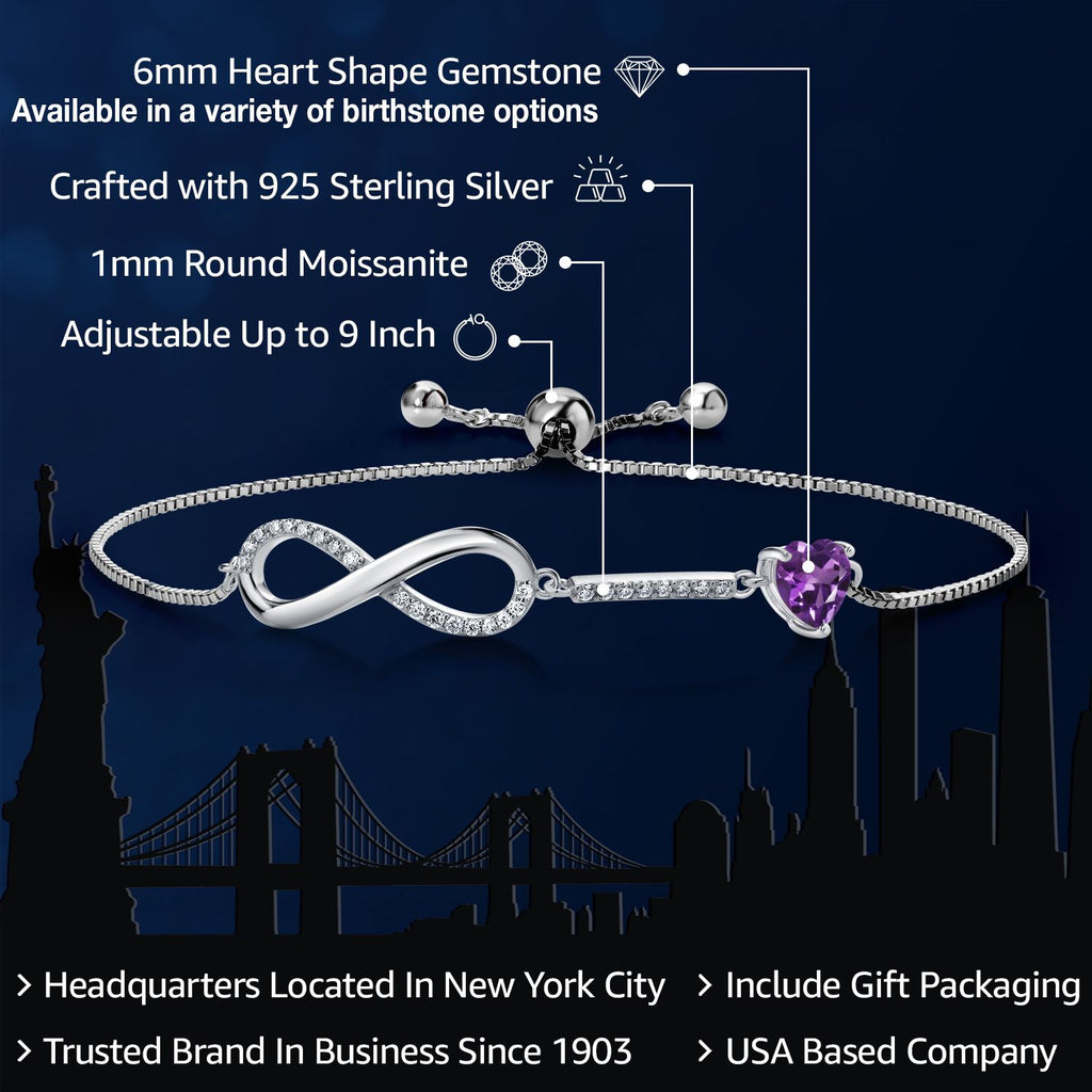 Amethyst - February_Bracelet in 925 Sterling Silver
