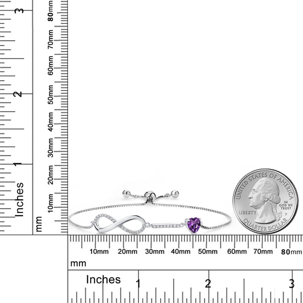Amethyst - February_Bracelet in 925 Sterling Silver