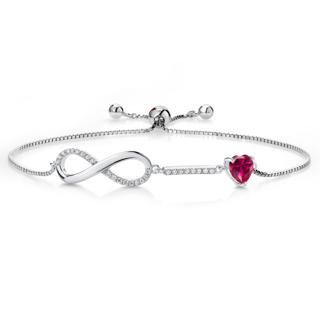 Created Ruby - July_Bracelet in 925 Sterling Silver
